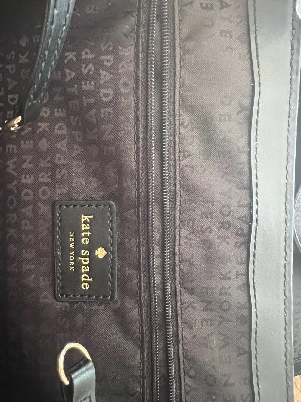 kate spade Cream, Navy and Gray Top-Handle Satchel
